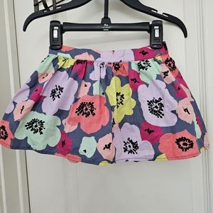 OshKosh Skirt with Colorful Flowers. Size 4T.